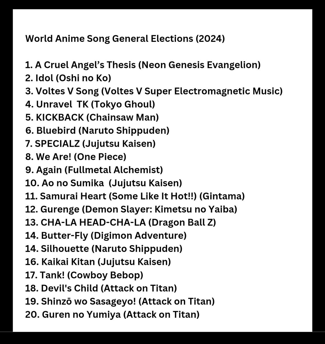 🚨L'opening « A Cruel Angel’s Thesis »de l'anime NEON GENESIS EVANGELION a été élu comme le plus aimé au monde, selon un sondage de TV Asahi ! Que pensez-vous de ce classement ? 👀