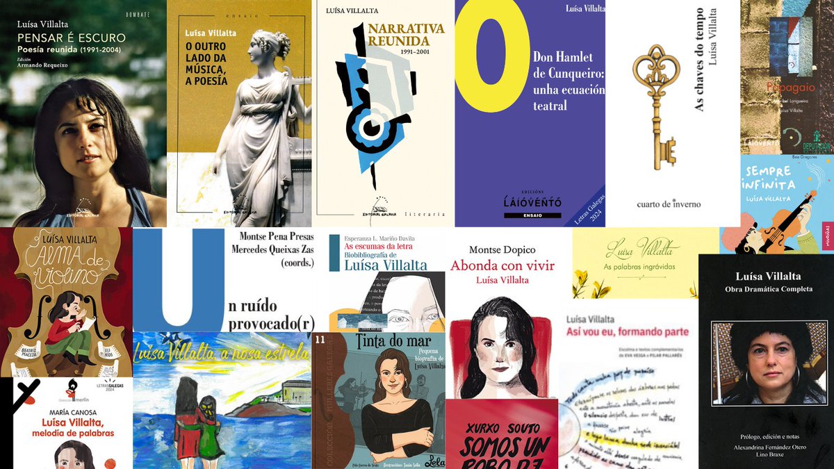📚 Ler a Luísa Villalta é o mellor xeito de homenaxearmos a protagonista das #LetrasGalegas2024. Neste #DíaDoLibro convidámosvos a volver a ela ou a descubrila, tamén a través das obras sobre a súa vida e o seu legado. 📌 #LuísaVillalta na web da RAG ⬇️ academia.gal/letras-galegas…