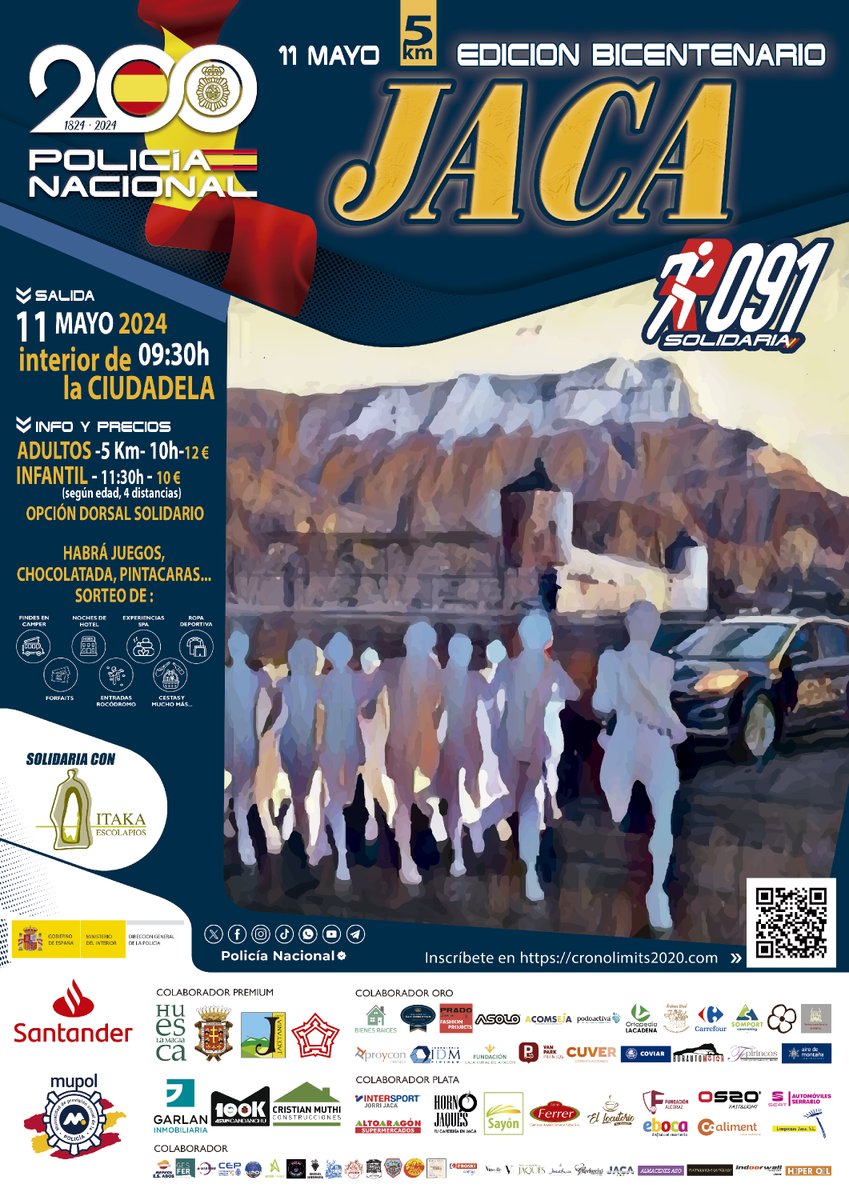 En #Jaca corremos la #Ruta091 a favor de @itakaescolapios ¿Qué mejor razón que correr por una causa #solidaria? Adquiere tu dorsal aquí 👉ruta091.es Y prepárate para vivir una jornada llena de emociones 🥰🙌🫶 @polimupol @santander_es @SantanderExp