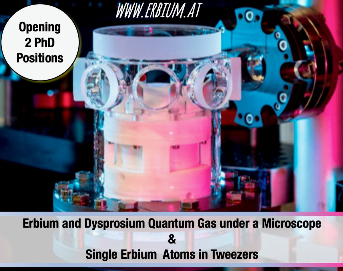 🚀Exciting Opportunity Alert! 🚀 Join our Dipolar Quantum Gas Group! We have 2 PhD positions for candidates with experimental expertise in #AMOphysics. Dive into cutting-edge research on Dipolar-Quantum-Gas Microscopy & Multi-electron Rydberg Tweezers! #PhD #QuantumResearch