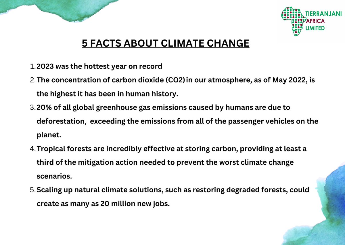 In the spirit of #EarthDay2024 . Here are few facts about climate change by <a href="/ConservationOrg/">Conservation Intl</a> 

Protecting nature today ensures a more sustainable future.