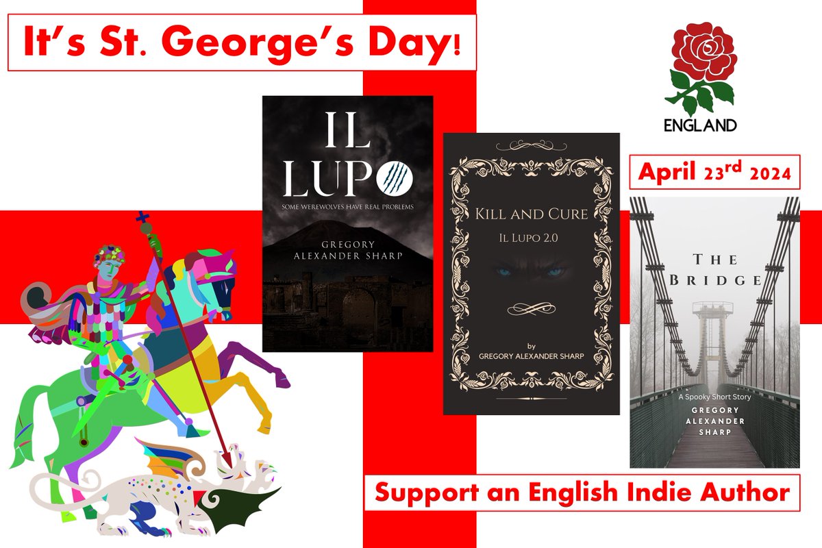 Today is 𝙎𝙩. 𝙂𝙚𝙤𝙧𝙜𝙚'𝙨 𝘿𝙖𝙮 in 𝙀𝙣𝙜𝙡𝙖𝙣𝙙. St. George may not have been English, but he is our patron saint. To many of us the tale of St. George and the Dragon sets a standard of valour and altruism we aspire to. Bravo, St. George! 🏴󠁧󠁢󠁥󠁮󠁧󠁿 linktr.ee/sempai_greg