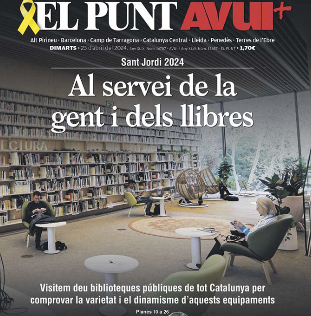 Reportatges sobre #bibliotequescat a @PuntAvuiCultura 👉ow.ly/zOsK50RlU99 @bibliotequesBCN @bibliotequesXBM @bibliotequestgn @bibliotequeslle @bibgirona @CentralEbre #SantJordi2024