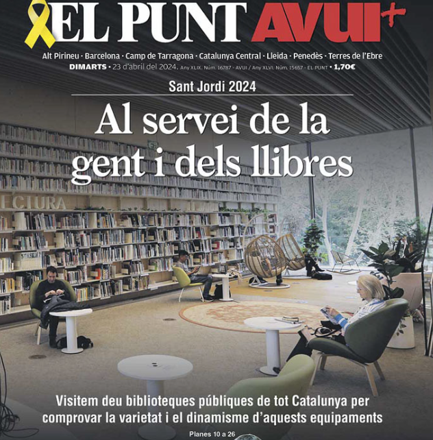 Reportatges sobre #bibliotequescat a @PuntAvuiCultura

👉ow.ly/zOsK50RlU99

@bibliotequesBCN @bibliotequesXBM @bibliotequestgn @bibliotequeslle @bibgirona @CentralEbre #SantJordi2024