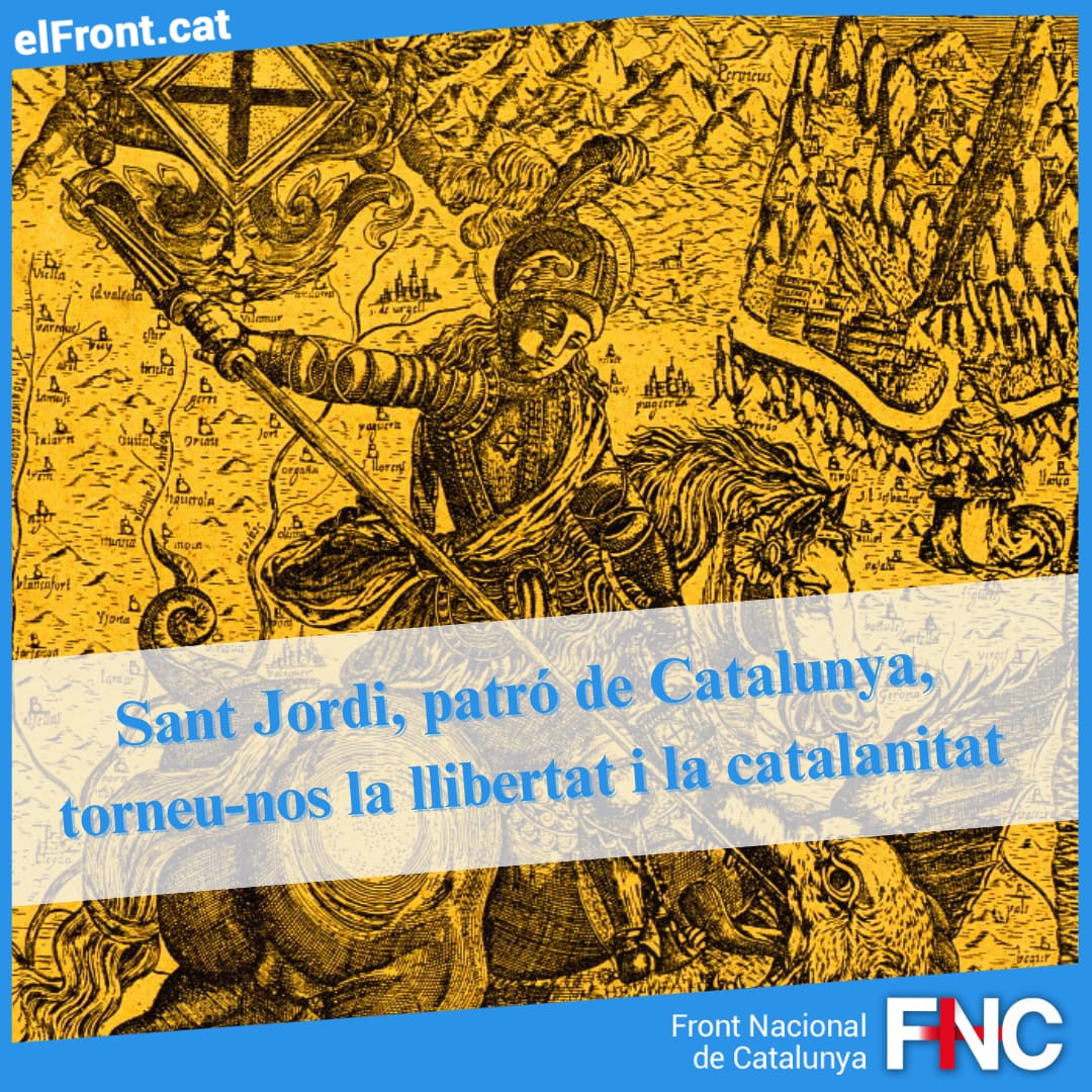 El FNC desitja a tots els catalans una molt bona diada de sant Jordi, sant patró de Catalunya.
Us animem a que gaudiu d'aquesta diada nacional de la catalanitat, de la nostra llengua i de la nostra cultura. 

#femfront per Catalunya, #femfront per la catalanitat