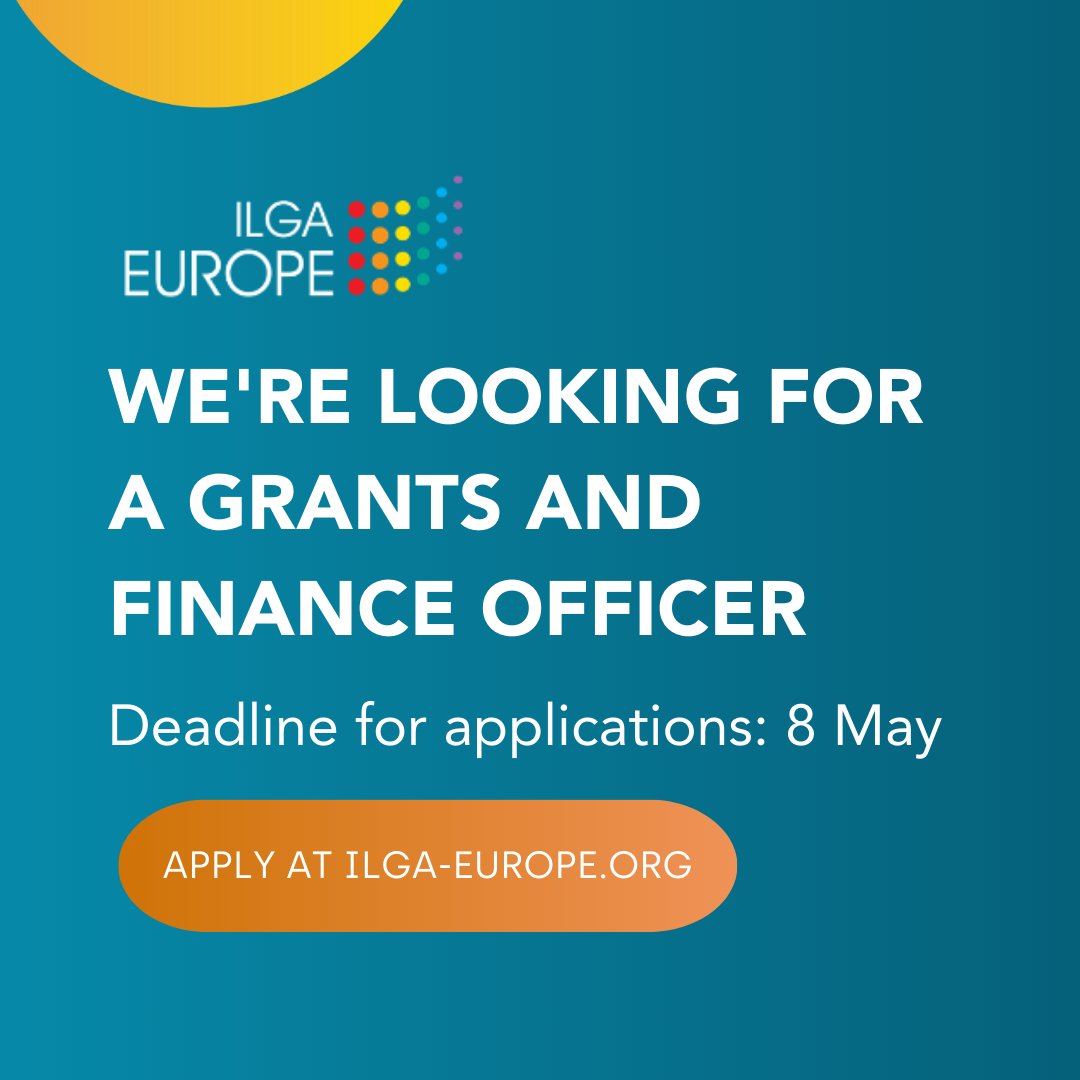 We’re looking for a committed colleague with a love of budgets, an eye for detail, and an ability to interpret and translate financial regulations into practical advice for ILGA-Europe grantees. Read more and apply by 8 May 👉 ilga-europe.org/job-opportunit…