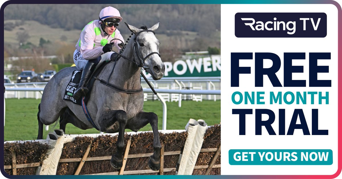 Start a free one month trial of @RacingTV now and enjoy over 75 live British and Irish meetings 👉 bit.ly/3JxwsWU