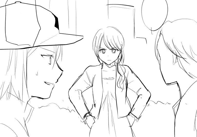 下描き終わったので
時間ある時にペン入れします 