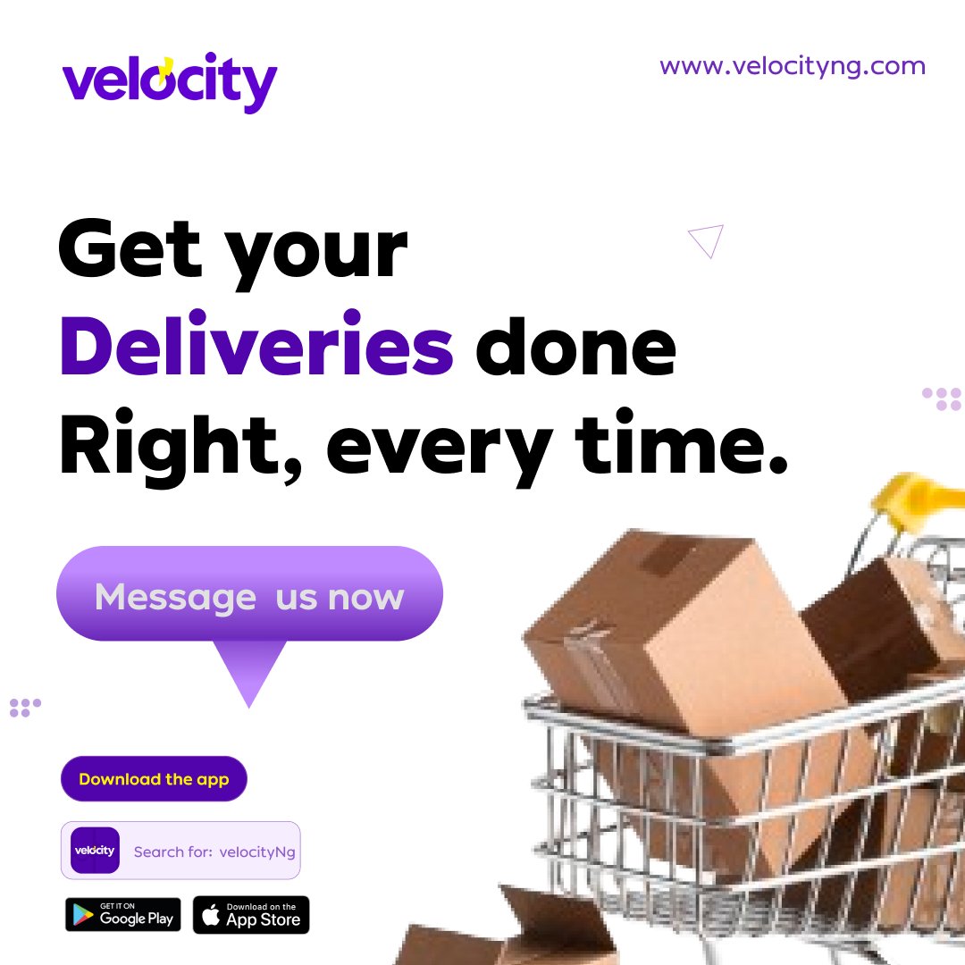VelocityAppNG's tweet image. You are one step ahead with velocity!

#reliabledeliverysolution #lagosdeliveryservice