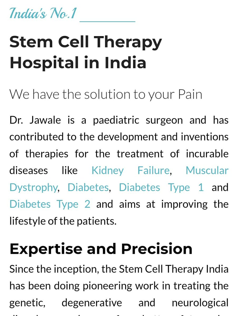 No stem cell therapy for type 1 diabetes is approved for clinical use outside trials in India..<a href="/ICMRDELHI/">ICMR</a> <a href="/NMC_IND/">National Medical Commission</a> <a href="/MoHFW_INDIA/">Ministry of Health</a>
Its very easy to claim anything in our country. Its tiring to fight with misinfo. (un) qualified docs also claiming for cure and giving false hopes..