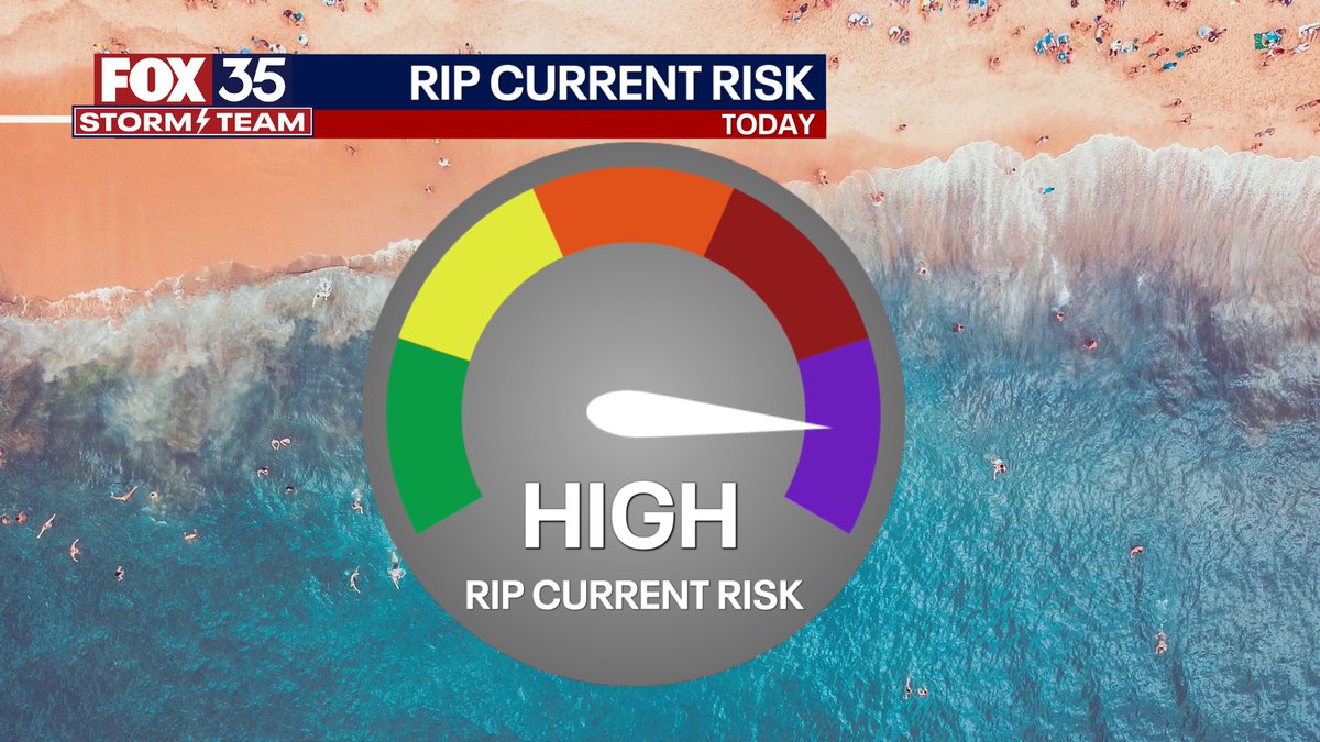 ORLANDO -- After a cool start to the day with lows in the 50s, we'll warm to a delightful 80°F this afternoon, representing a warm spot in the USA. Use caution at the beaches due to a high risk for rip currents with 4-6 foot waves. My update on Good Day Orlando, on FOX 35.