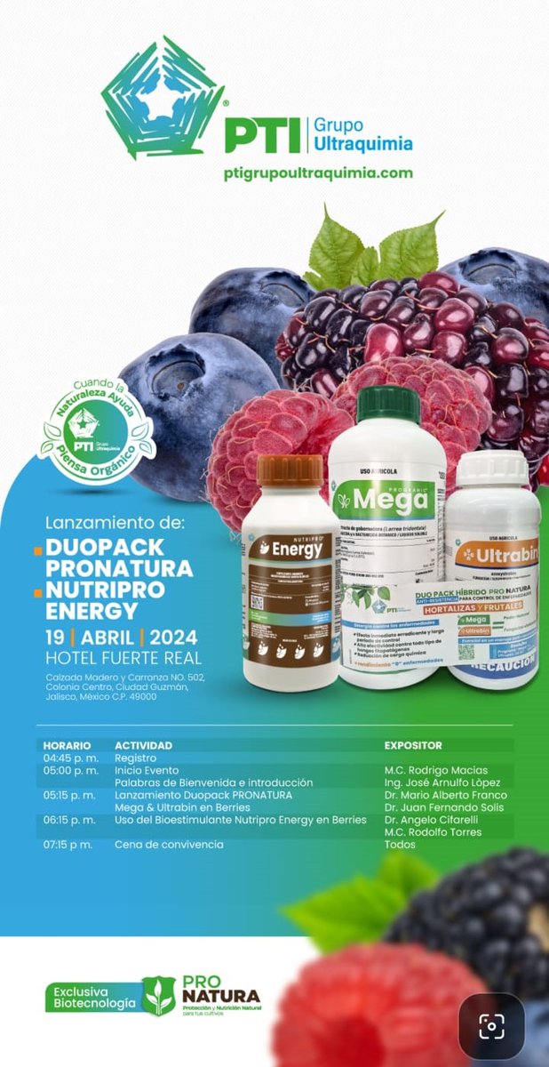 ILSA_pr's tweet photo. ¡ILSA conquista a los productores de #berries de #México! Más de 40 consultores técnicos escucharon con interés las características y beneficios únicos de #NutriproEnergy, producto especial a base de aminoácidos obtenidos por hidrólisis enzimática.  #arándano #frambuesa #fresa https://t.co/FK1mqeagL7