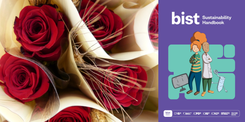 Today is #SantJordi a date in which the streets of Catalonia fill with 📗🌹 #BISTCommunity scientists have received a digital handbook to learn tips to reduce their environmental footprint in #labs #offices & #commuting Enjoy your reading! bit.ly/4b1THE8