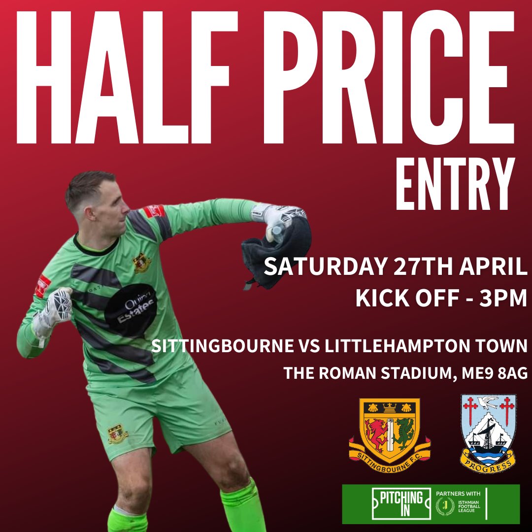 Half Price Entry! 

Let's celebrate what has been a great season for the Brickies on Saturday with a special discount offer!

Adults £5, Concessions £3, 11-17 Year Olds £1.50, U11s free with paying adult.

There will also be limited tokens available for £2 Carlsberg pints!!