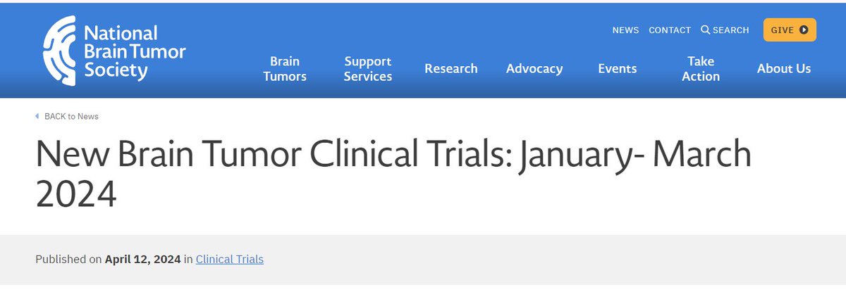#dcvax $nwbo #gbm 

New Brain Tumor Clinical Trials: January- March 2024

'It can be hard to keep track of new clinical trial opportunities opening across the United States. There are many clinical trials actively enrolling patients. This report provides a summary of the studies