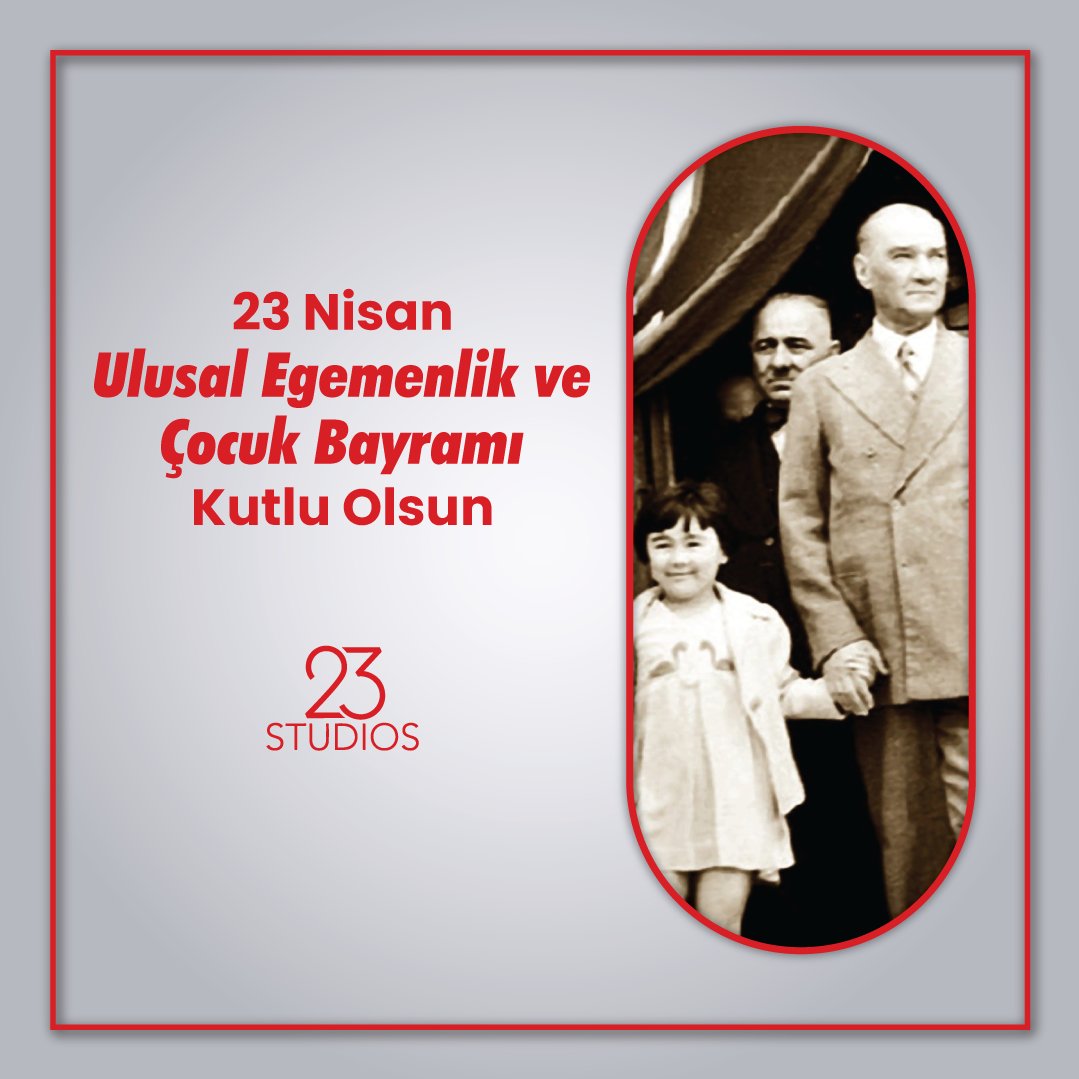 Bugün, 23 ailesi olarak Gazi Mustafa Kemal Atatürk'ün çocuklara hediye ettiği 23 Nisan'ı gururla kutluyoruz!🎉 Tüm çocuklarımıza mutlu bir bayram diliyoruz🎈
