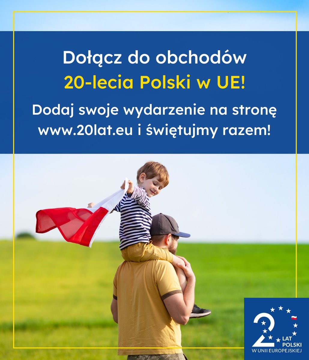 🇵🇱 🇪🇺 Dołącz do obchodów 20-lecia Polski w Unii Europejskiej! Planujesz wydarzenie z tej okazji? Piknik, koncert, szkolenie, a może warsztat? 🎉 Dodaj je na stronę 20lat.eu! Co zyskasz? ✅ promocję Twojego wydarzenia na stronie internetowej…