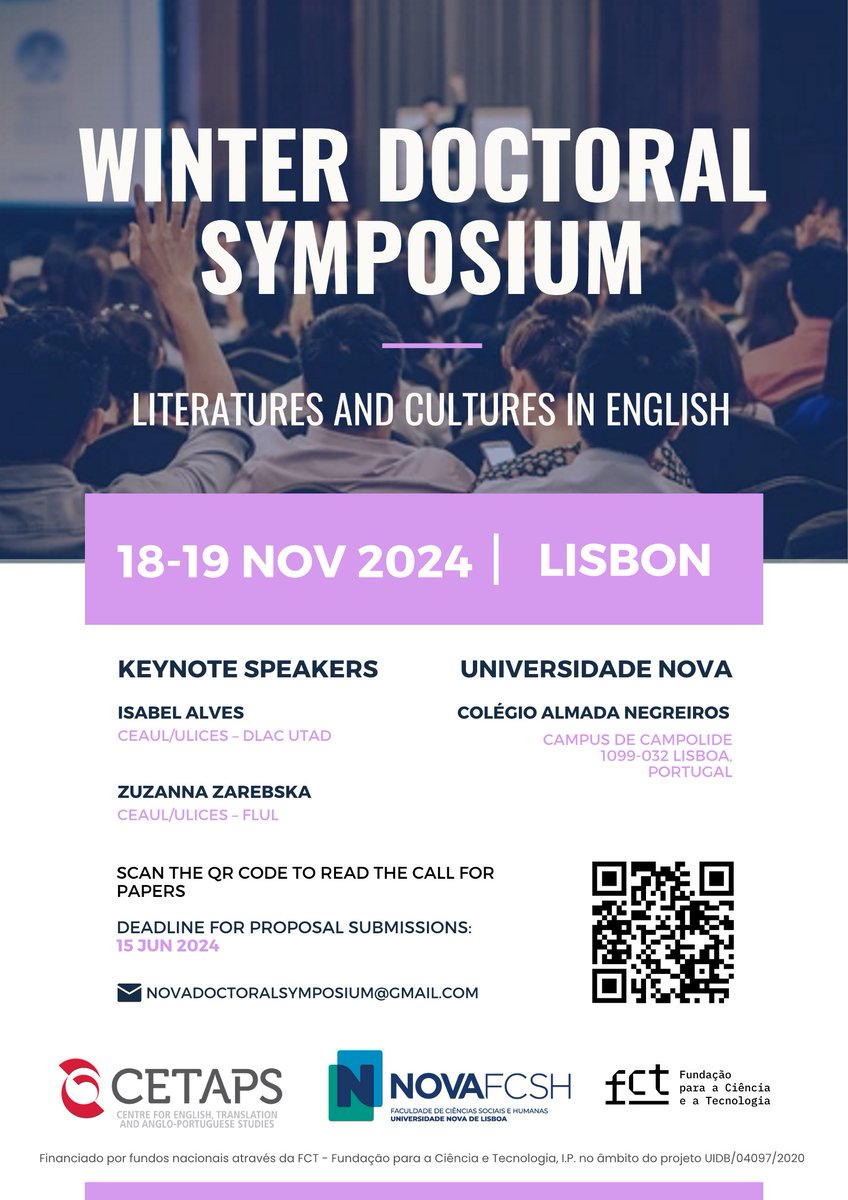 Winter Doctoral Symposium. Location and dates: NOVA University of Lisbon. 18-19 November 2024. #essecfp. essenglish.org/cfp-conference…