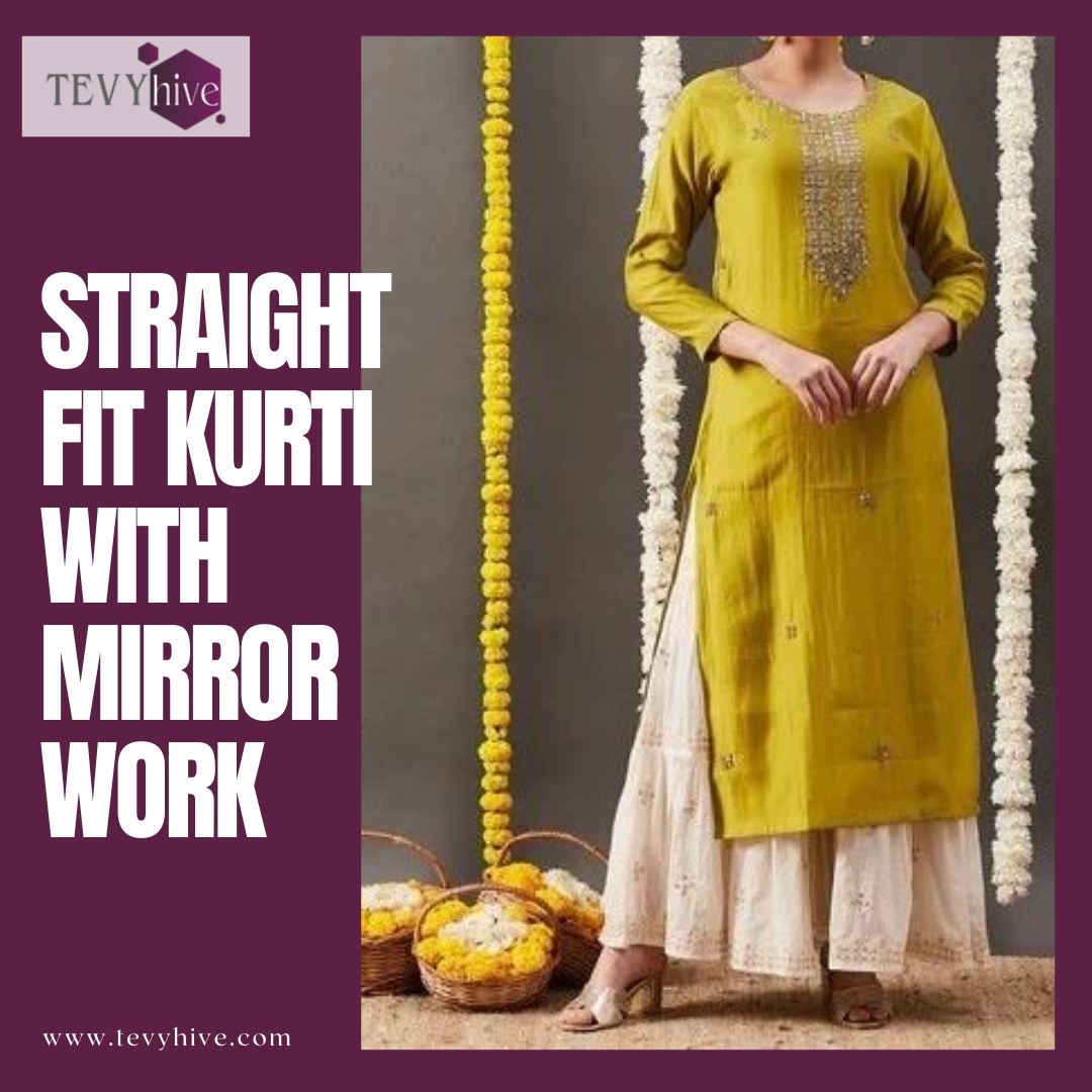 tevyhive_styles's tweet image. Simple silhouette, stunning details. Our straight-fit kurti with mirror work adds a touch of sparkle to your everyday elegance. #MirrorWorkMagic #StraightFitKurti #EffortlessStyle #EthnicVibes