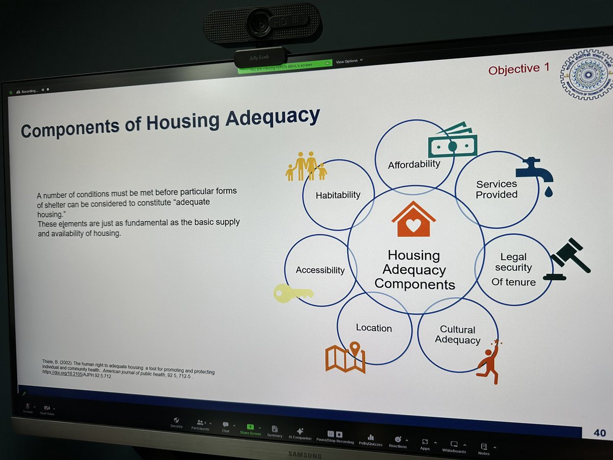 In this session Nipun Behl is exploring what are the components of housing adequacy as the foundations for this study exploring housing challenges in Shimla #HSA2024 #HSA24 @HSA_UK
