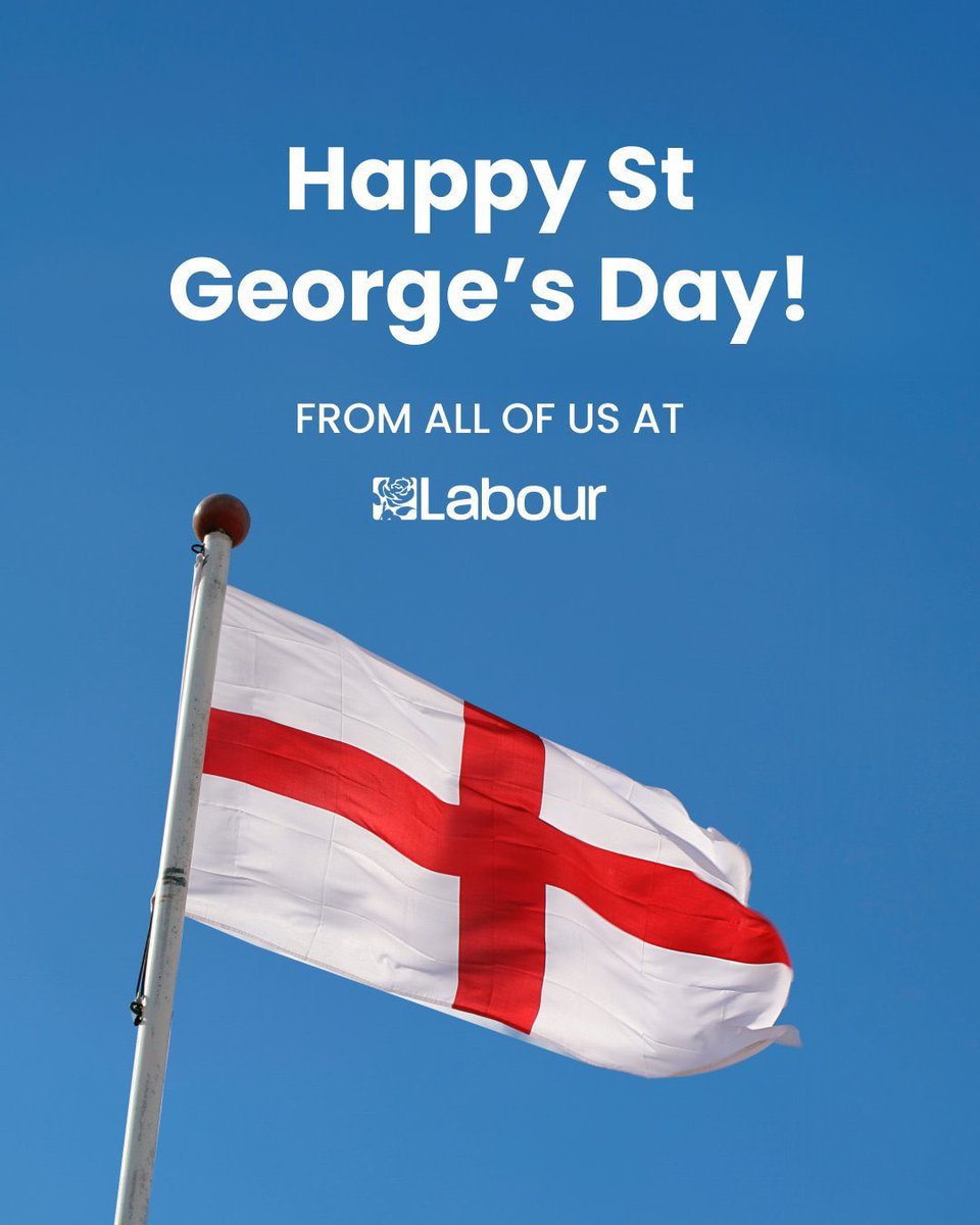 Happy St George's Day 🏴󠁧󠁢󠁥󠁮󠁧󠁿 There is so much of our history, sport and culture that makes me proud to be English. I will never be afraid to fly the flag