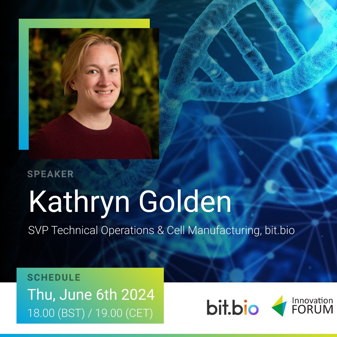 We are delighted to announce Kathryn Golden of <a href="/bitbio/">bit.bio</a> as a panellist at our upcoming Healthcare 2.0 event!

Join Kathryn, amongst other pioneers working in the CGT space, for an evening of insightful discussions and networking!

👉👉inno-forum.org/event/healthca…