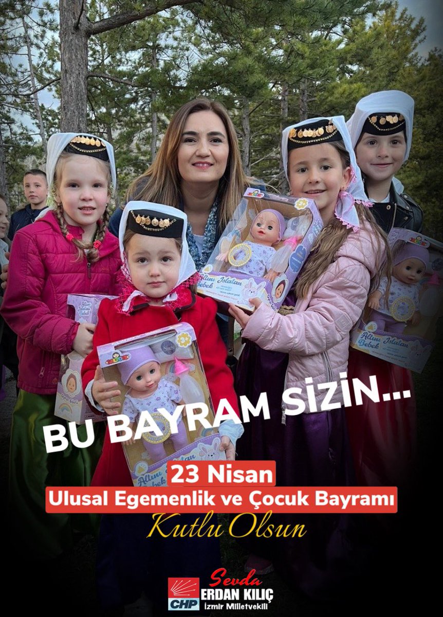 Büyük bir liderin, küçük kalplere hediye ettiği bu bayram sizin… 23 Nisan Ulusal Egemenlik ve Çocuk Bayramımız kutlu olsun. #23NisanKutluOlsun #23NisanUlusalEgemenlikveÇocukBayramı