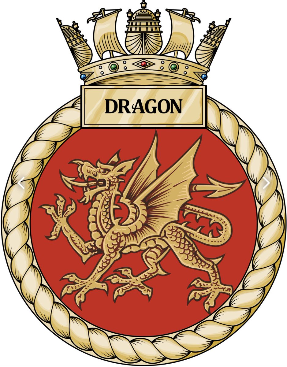 Happy St. George's Day from HMS DRAGON! 
Today, we celebrate our courage and commitment, echoing our motto: 'We yield but to St. George.' #StGeorgesDay #HMSDRAGON 🐉