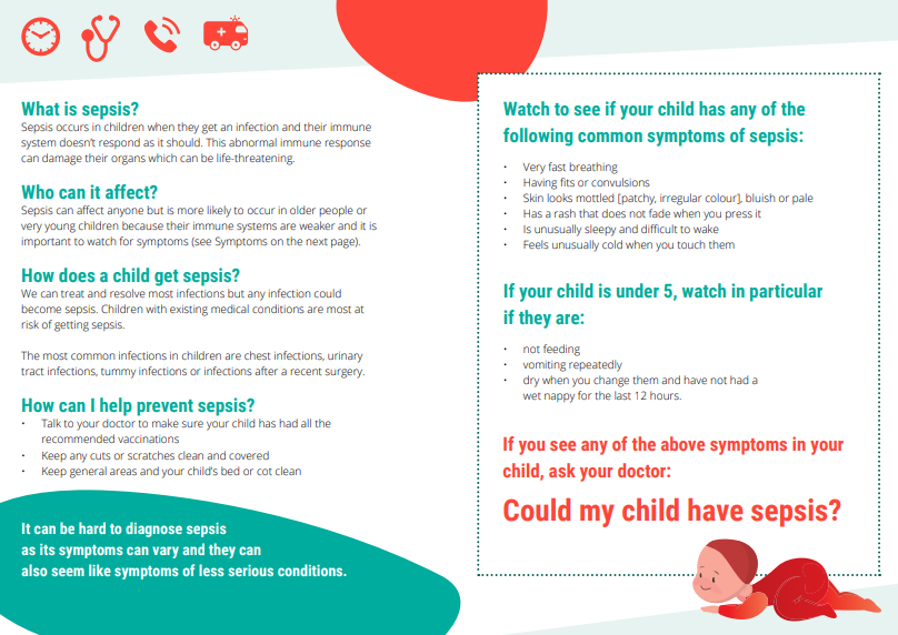 It's Peadiatric Sepsis Awareness Week. Sepsis is the most common avoidable cause of death in children. Know the signs and symptoms of sepsis⤵️