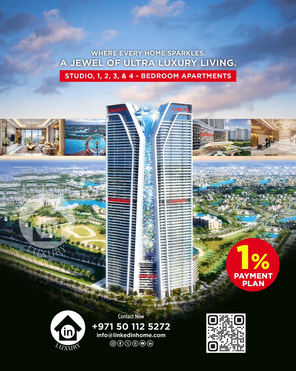 Rulehomes's tweet photo. دايموندز بي دانوب: الفخامة في قلب منطقة أبراج بحيرة الجميرا.
Diamondz by Danube: Luxury living in JLT with studio, 1 to 4-bedroom apartments.
#diamondz #danube لينكدان_هوم# #linkedinhome #realestate #dubai #newdestination #explore #dreamhome #new #wonder #home #house #newstyle https://t.co/sZO16jDy1b