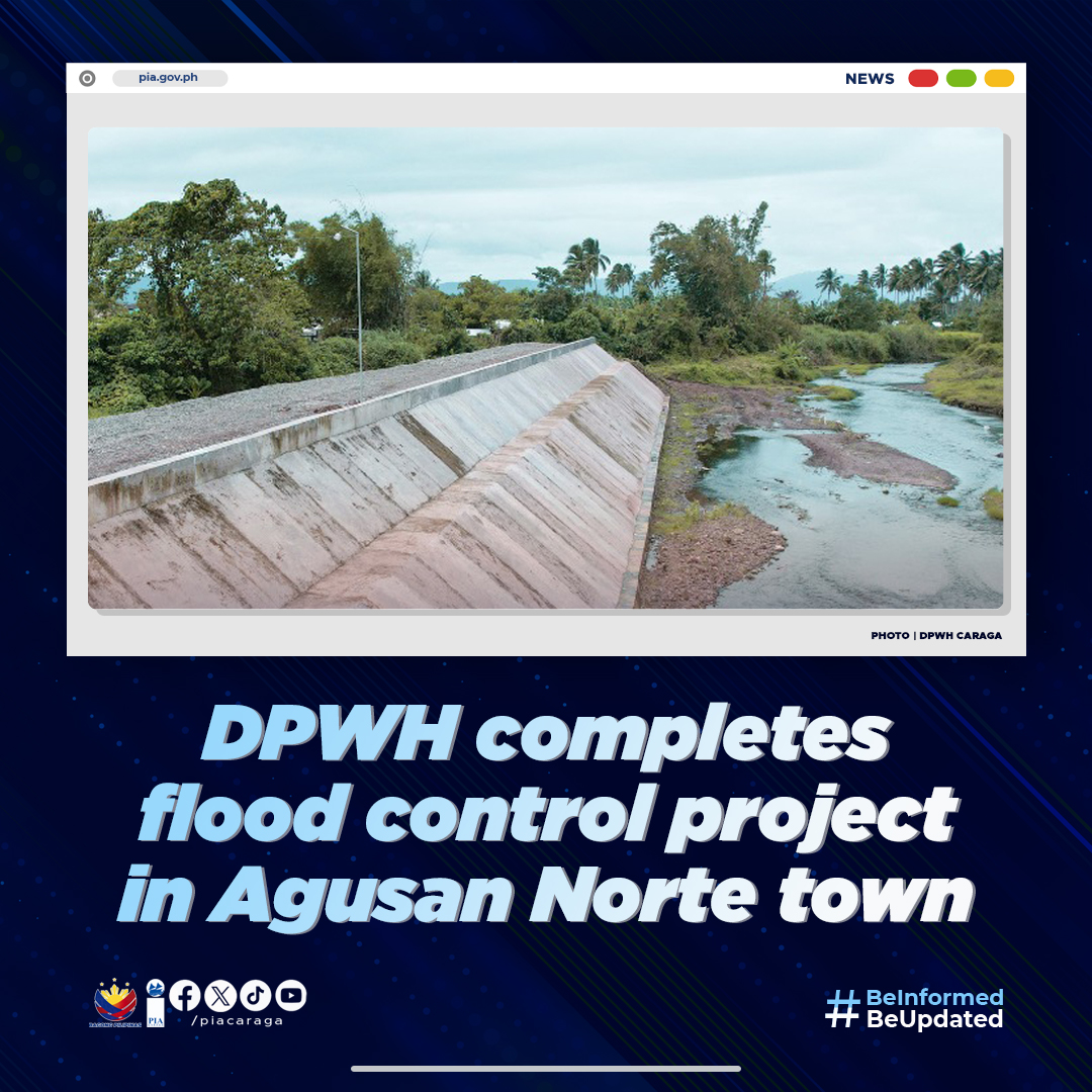 NEWS | DPWH completes flood control project in Agusan Norte town

Full story here: rb.gy/13daet

#PIACaraga
#BeInformed
#BeUpdated
#BagongPilipinas