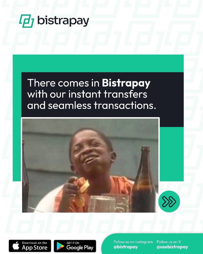 usebistrapay's tweet photo. With Bistrapay, sending and receiving money is a breeze. In just 10 seconds, your funds are securely transferred, no matter the network conditions. Gone are the days of worrying about delayed transactions or failed transfers.

Download the Bistrapay App today.

#finapp #bistrapay https://t.co/qBi6pRMjas