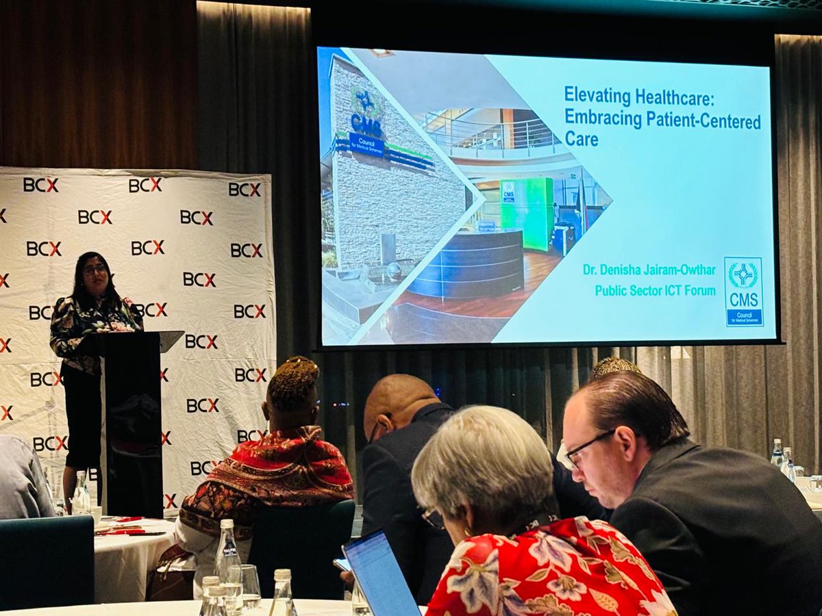 BCXworld's tweet image. Group CIO of the Council of Medical Schemes, Dr Denisha Jairam-Owthar, expresses the importance of utilising innovative digital technologies to improve healthcare systems in her keynote address.

#BCX #PSICTForum #Healthcare #ConnectingTheForgottenHealth