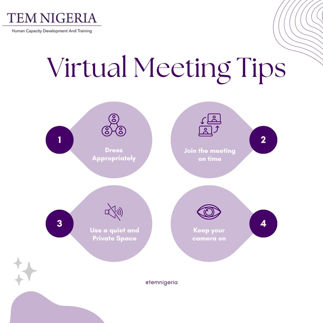 Virtual meetings are now more common than ever, here are some things you should do during your next online meeting!

#virtualmeetings
