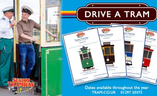 Become a Seaton Tram Driver for the day on their driving experience courses. It's your chance to be at the controls and drive in the same conditions as their staff drivers. The course also includes a guided tour of the Riverside Depot. #SeatonTramway #DriveaTram #VisitDevon
