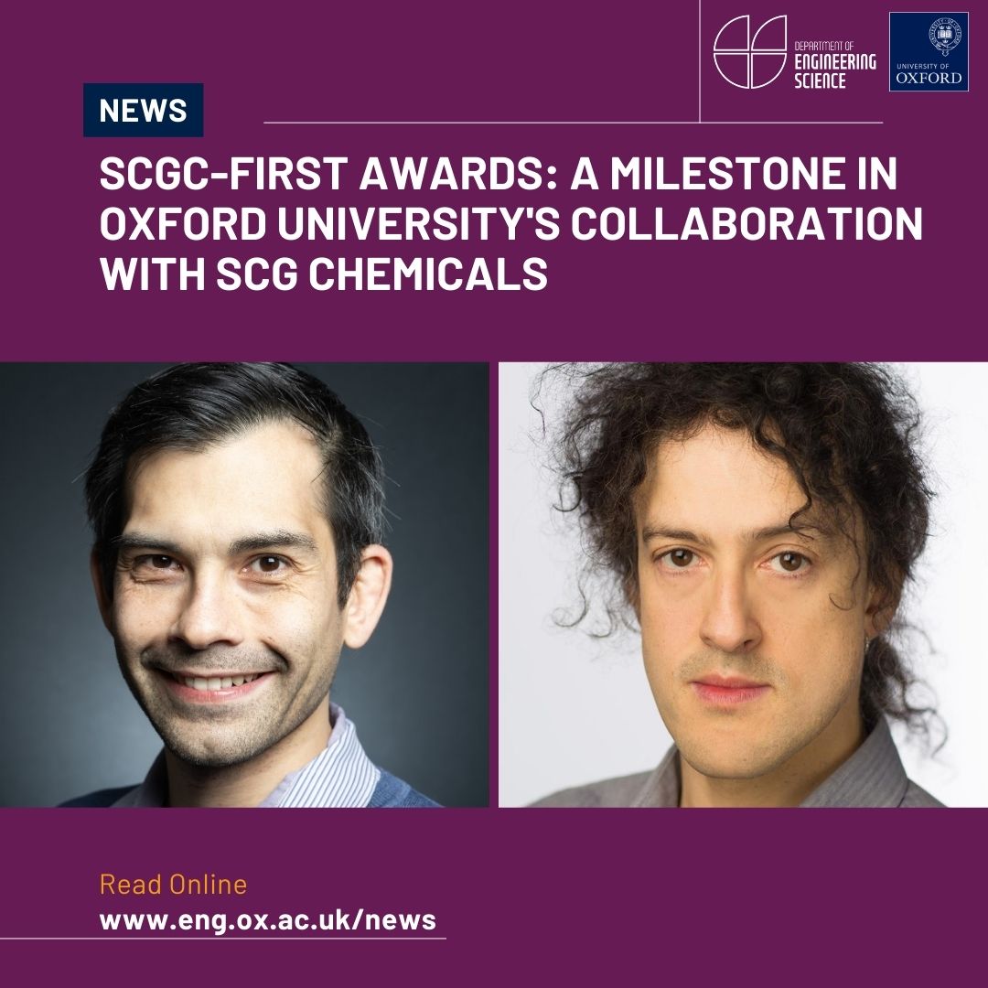 News🚨Oxford University and SCG Chemicals join forces to support sustainable technology development. Meet the recipients of the inaugural SCGC-FIRST awards, where the four selected projects include two from Engineering Science➡️eng.ox.ac.uk/news/recipient… #Sustainability…