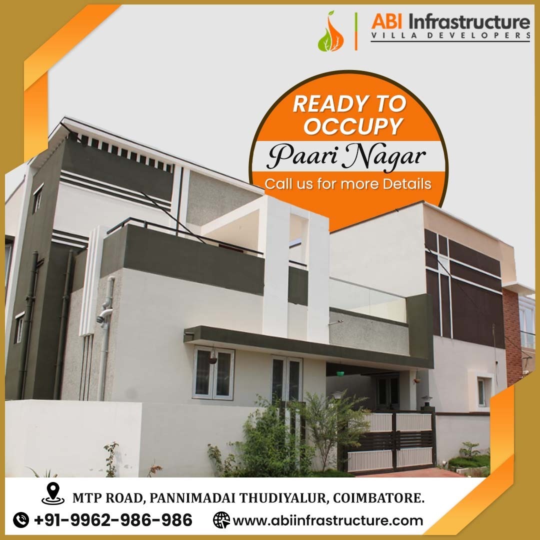 #Abiinfrastructure
#PAARINAGAR
#LuxuryVillas
#NearbySriKrishnaHospital
#Pannimadai
# 9962-986-986