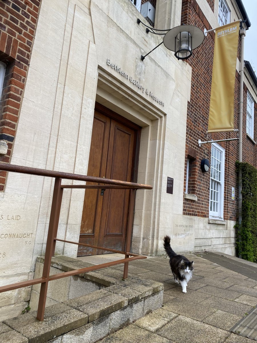 Bethlem_Gallery's tweet photo. Particularly adorable visitor to the gallery today, hoping to play Sue Morgan's new game: Wooden City Of Lost Minds. We are not open so s/he was told to come back tomorrow for the final week of Planet209 Revisited!
#bethlemcat #planet209 @maudsleycharity @maudsleynhs https://t.co/4RncrdBmYR