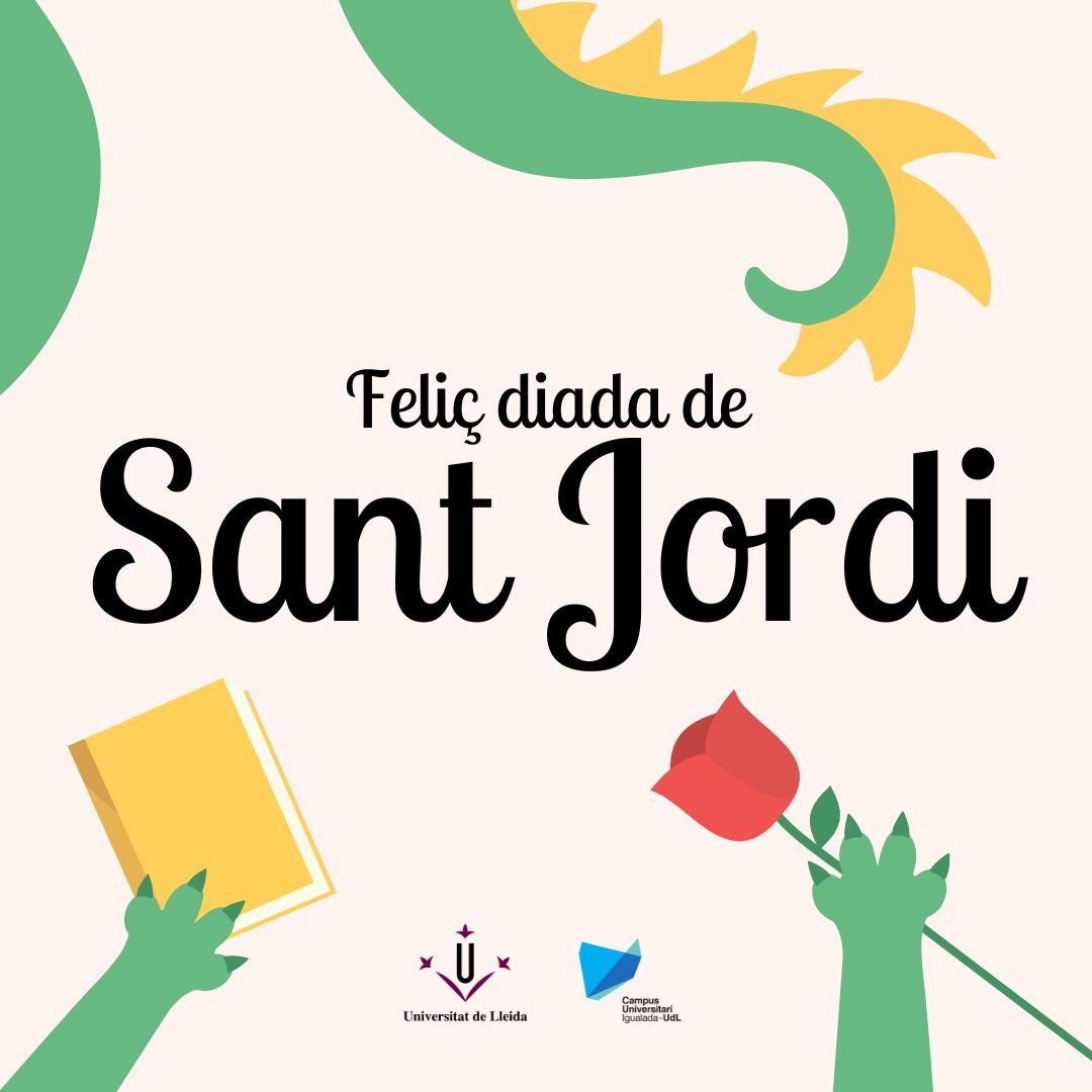 Des del @campusigualada , us volem desitjar molt bona diada de Sant Jordi! 🌹🌹 Que gaudiu molt de la diada cultural més important que tenim a Catalunya!📚🌹