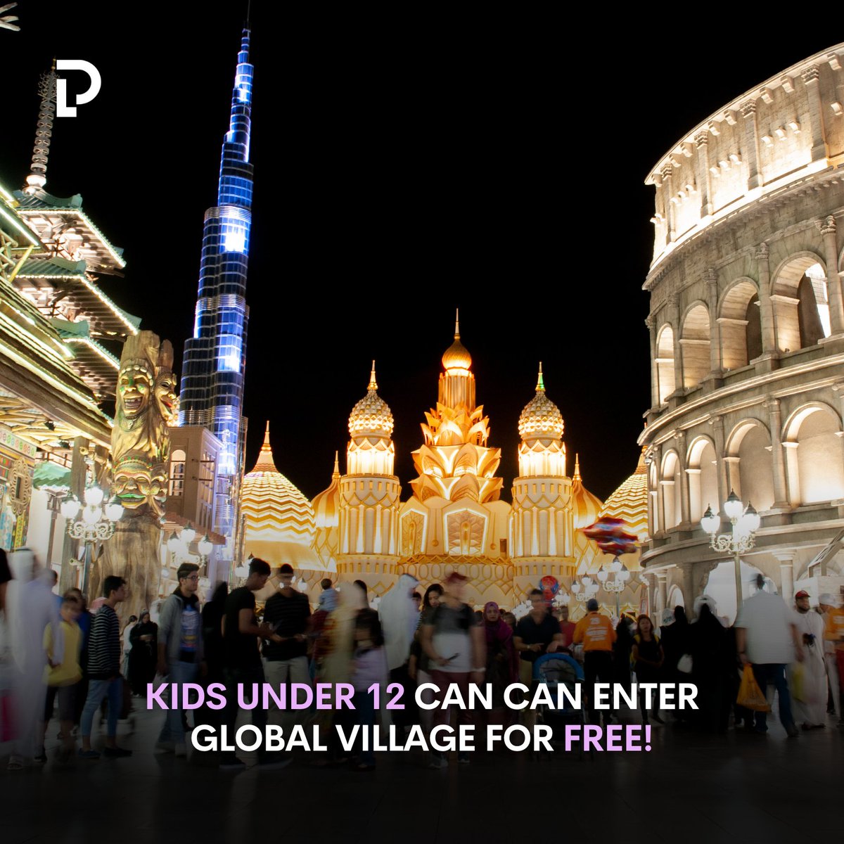 🌟 Squeeze in some family time! Global Village, closing this week, announces that kids under 12 can enter free of charge until the end of the season on April 28th! Book tickets via Platinumlist App or Link in Bio. 🔗