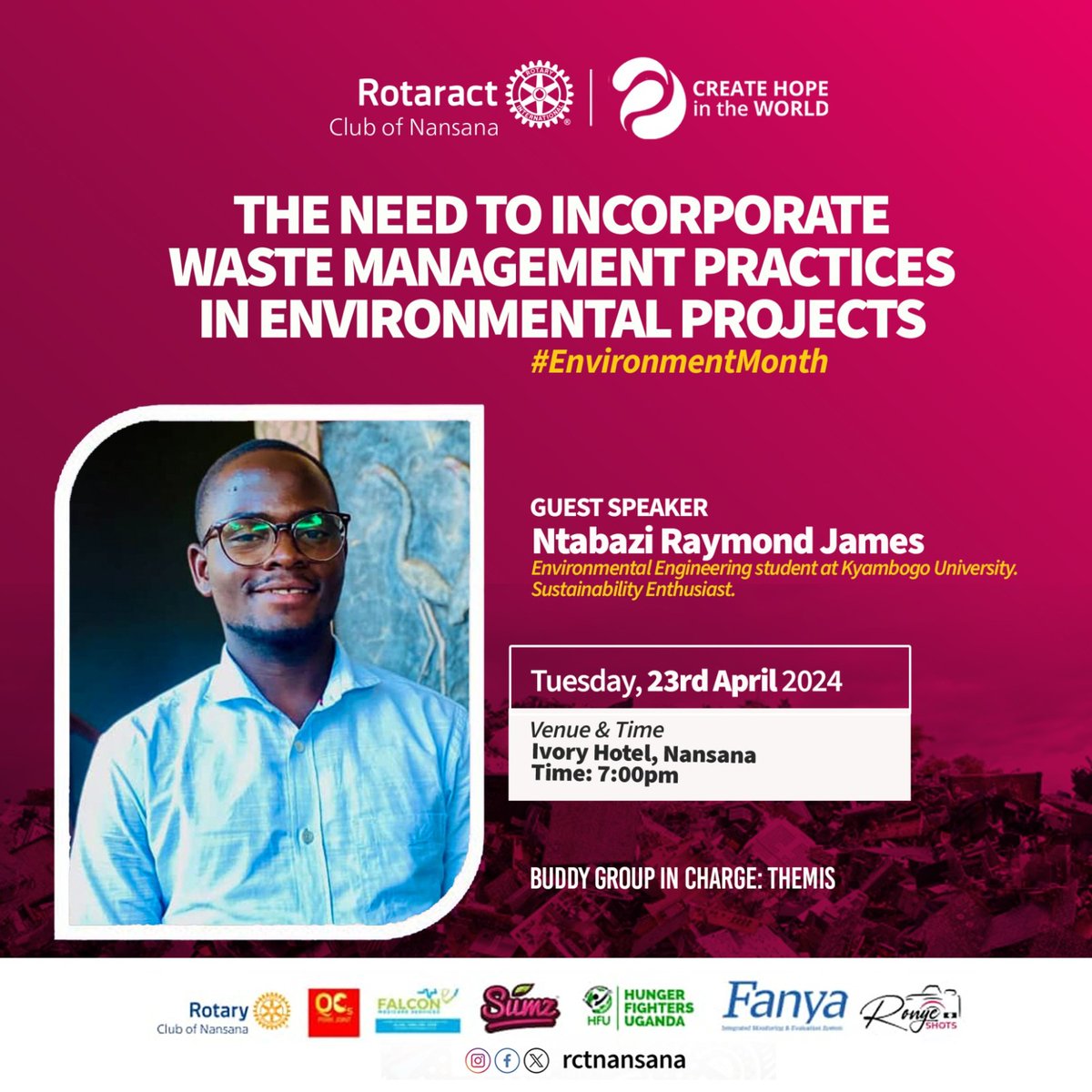 Thrilled for the opportunity to speak at the Rotaract Club of Nansana tonight.

Together, let's empower communities, drive sustainability, and ignite change.
#Rotaract #Sustainability #CommunityImpact #wastemanagement