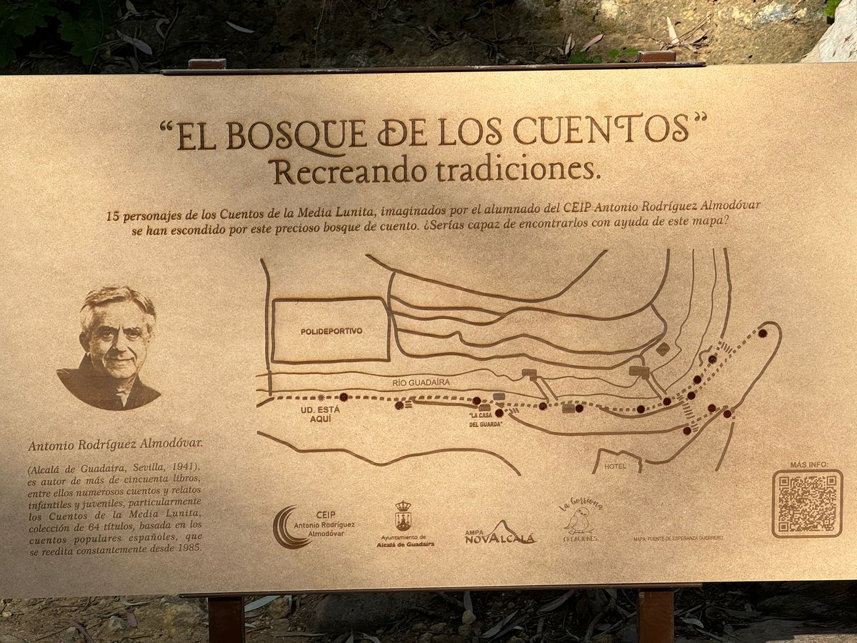 aytoguadaira's tweet photo. Comienza 'El bosque de los cuentos', gymkana por Oromana con los audiorrelatos del escritor #alcaládeguadaíra Antonio Rguez Almodóvar promovida por @CeipAlmodovar con colaboración @aytoguadaira A partir hoy 23 abril Día del Libro puedes disfrutar la búsqueda de cuentos escondidos https://t.co/fpj5LaU4E2