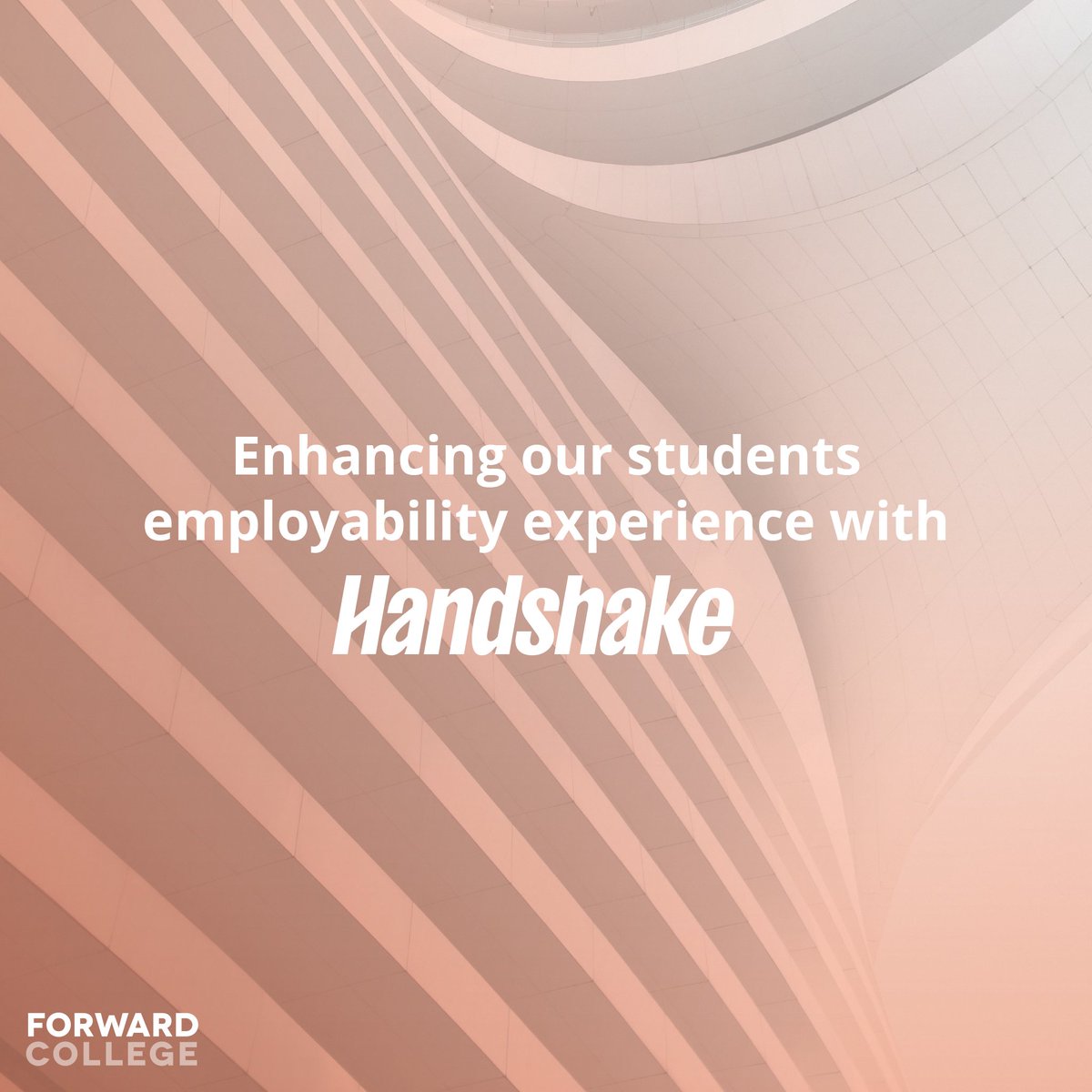 Excited to announce Forward's partnership with @joinHandshake, a career platform with over 20K recruiters in the EU. It serves as a two-way platform, allowing recruiters to discover Forward students while our students access job opportunities. We can’t wait to start browsing it!