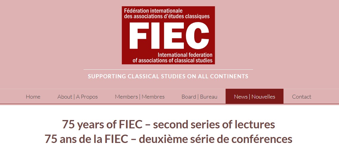 FIEC Lecture Thursday 25 April 2024 19h00 CEST Beyond “Greece and Rome” Prof. Joy Connolly, President of the American Council of Learned Societies Zoom link: fiecnet.org/75-years-fiec
