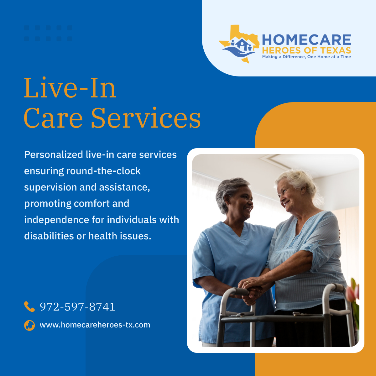 Enjoy the peace of mind of personalized live-in care services for your loved ones. Contact us today for compassionate support. 

#HomeCare #GarlandTX #LiveInCare #CareServices #PersonalizedCare