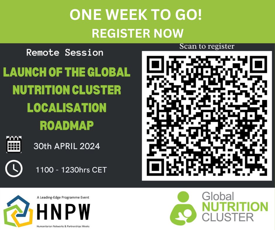 GNCGENEVA's tweet photo. Want to learn about #localisation within the #nutrition cluster system⁉ Join us next week‼️
👇🏿 👇🏽 👇🏻
https://t.co/1Zp5EYyrVm
And be the first to know GNC's 2024-2025 localisation roadmap 👀
#HumanitarianAid #respondingtogether #clustersinaction #coordinationsaveslives https://t.co/zMjoLrvNNE