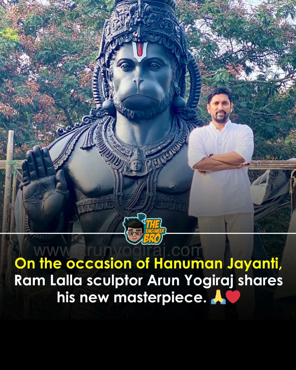 On the occasion of Hanuman Jayanti, Ram Lalla sculptor Arun Yogiraj shares

his new masterpiece.