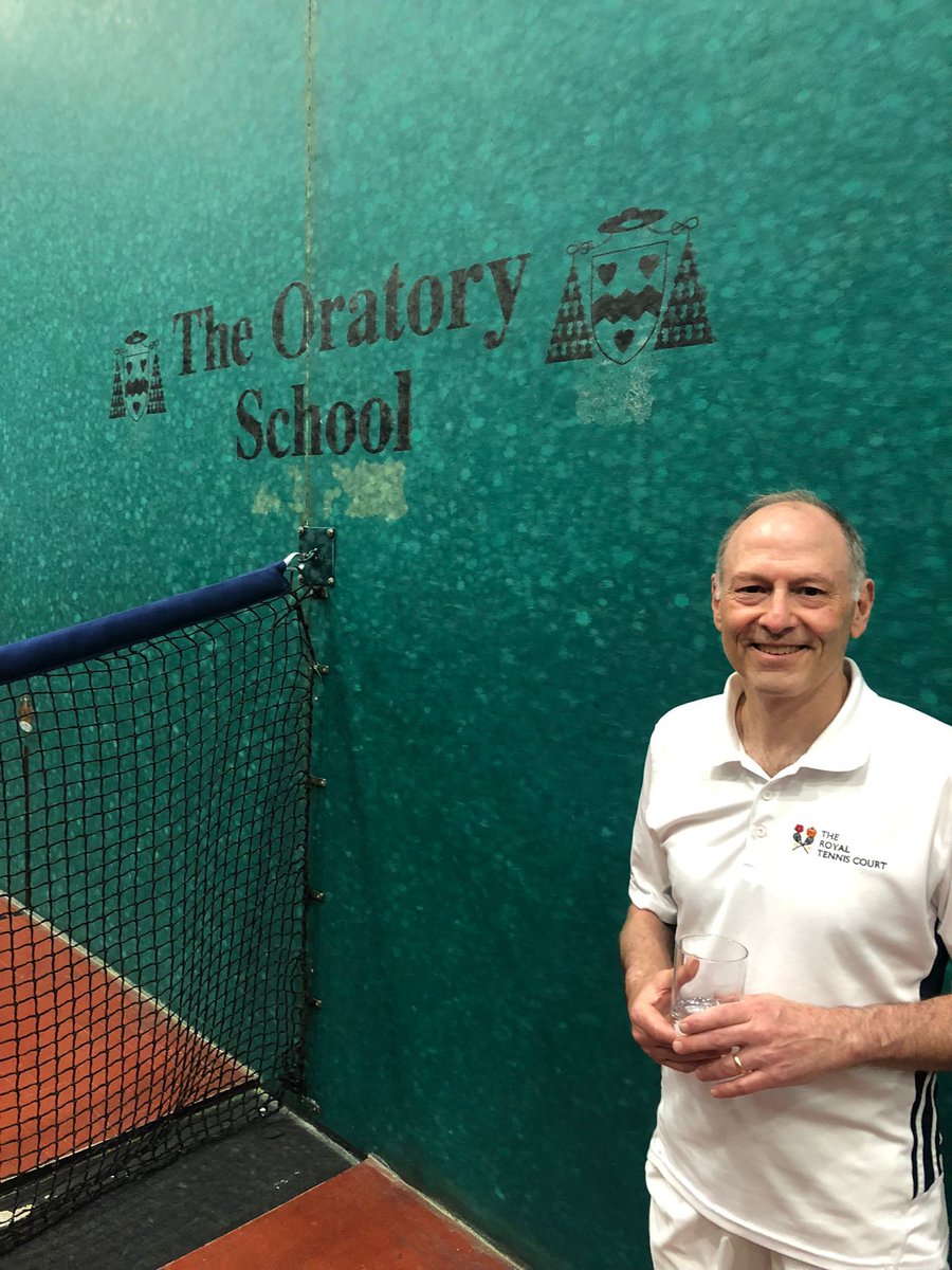 RTC Chair wins the Category G Championships at the Oratory! Cat G is 60-69 handicap.
Doug played 7 full sets on the Sunday as a “Lefty”,  his opponent in the final was Chris Blake who was 6/3 5/1 up but Doug clawed back magnificently to win the match 3/6 6/5 6/4.
What stamina!