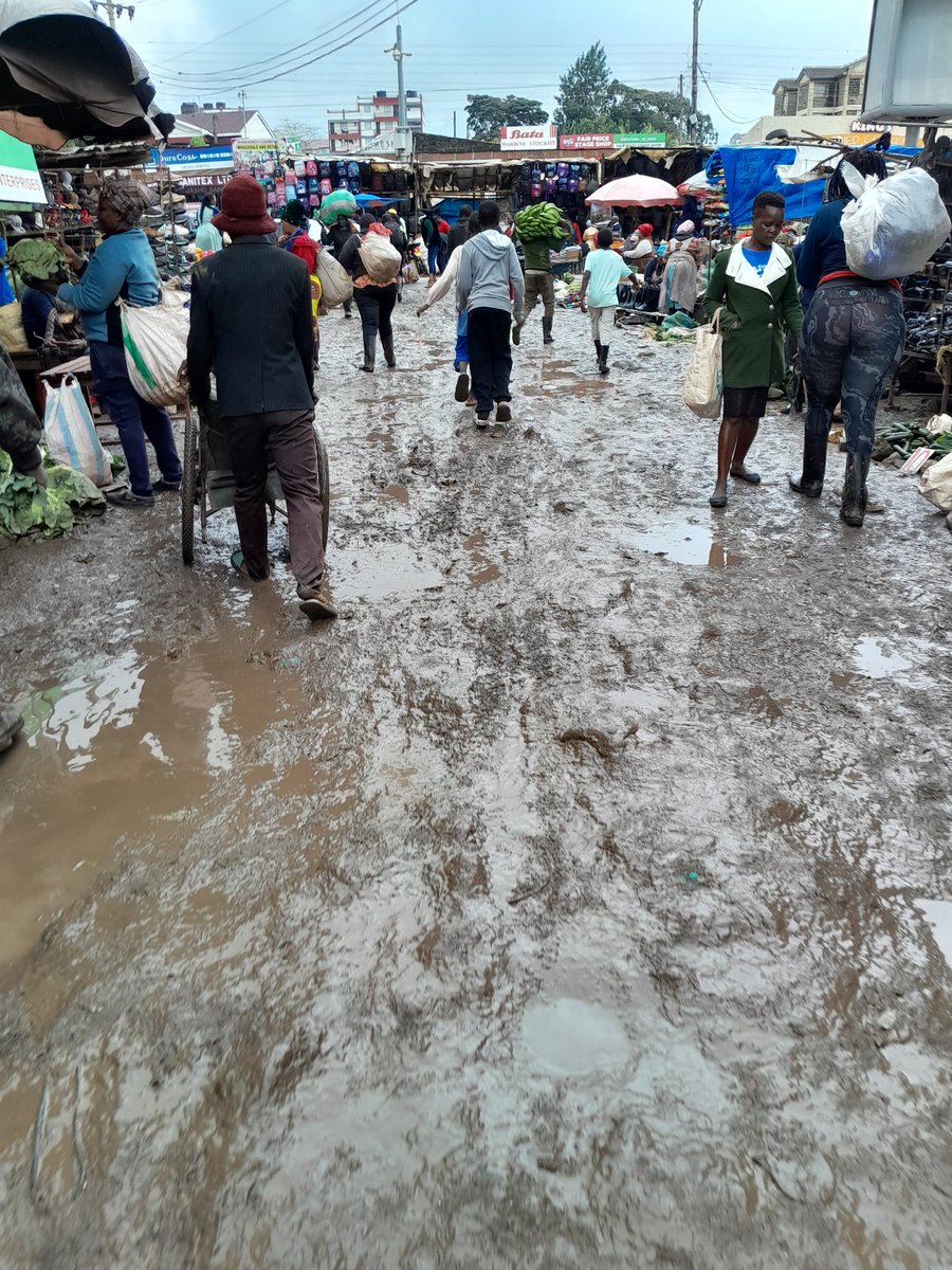 Kawangware Market, Tuesday morning.