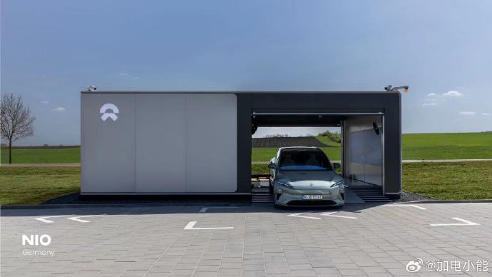 Jas0nYu's tweet photo. The 43rd battery swap station in Europe has been launched in Bavaria, Germany. This station, which is also the 15th in Germany, will provide a convenient charging experience for users traveling between Nuremberg and Stuttgart. #NIO $NIO https://t.co/maonqOJhDK